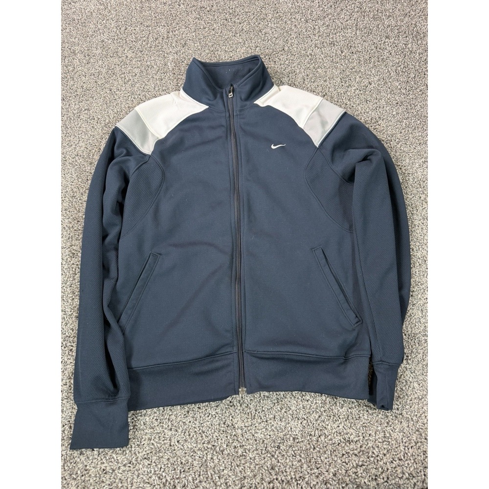 Vintage Y2K Nike Full Zip Track Jacket Men's Size Large Blue